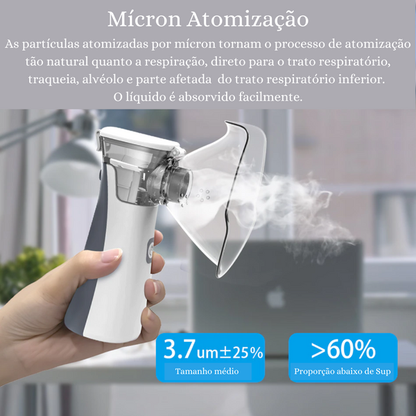 Nebulizador e Inalador Silencioso Portátil